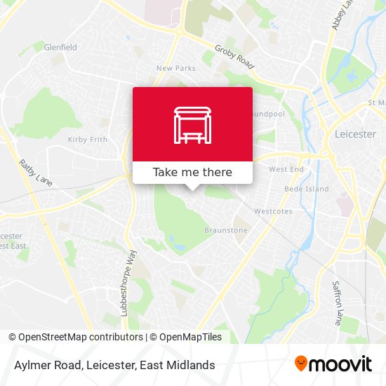 Aylmer Road, Leicester map