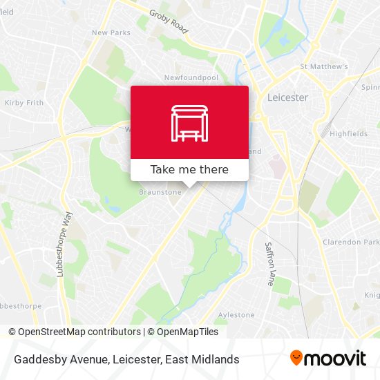 Gaddesby Avenue, Leicester map