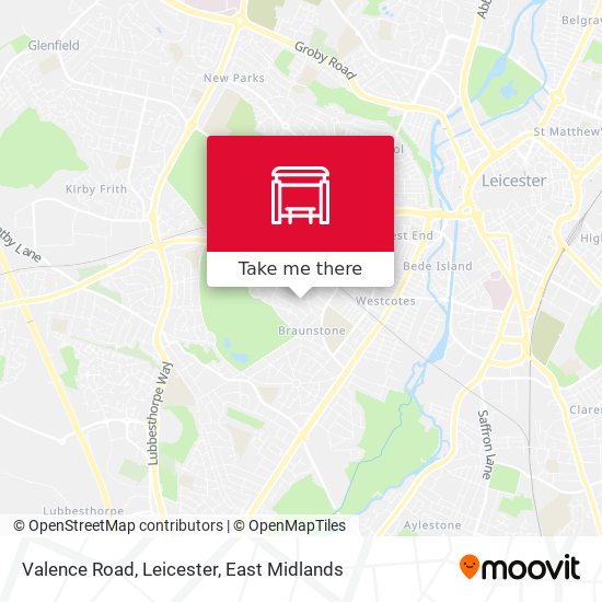 Valence Road, Leicester map