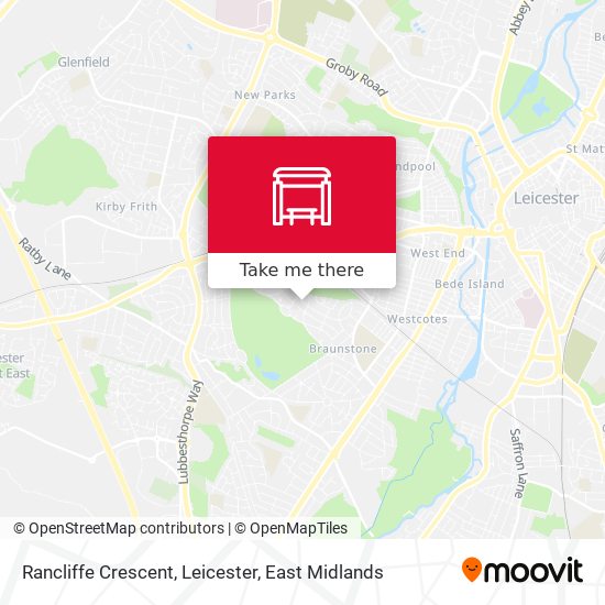 Rancliffe Crescent, Leicester map