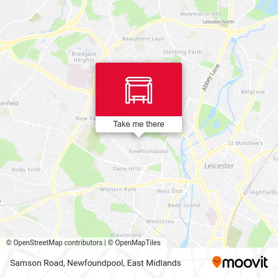 Samson Road, Newfoundpool map