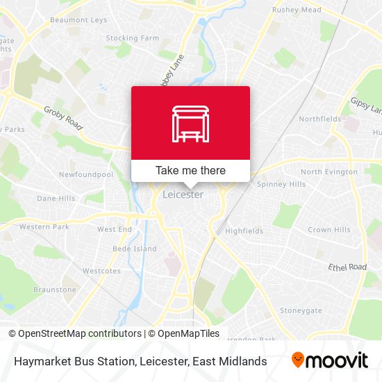 Haymarket Bus Station, Leicester map