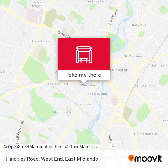 Hinckley Road, West End map