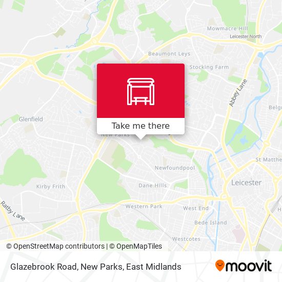 Glazebrook Road, New Parks map