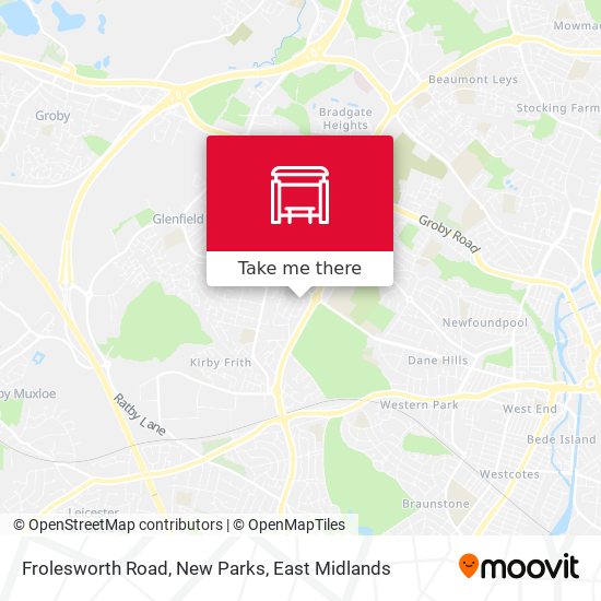Frolesworth Road, New Parks map