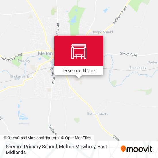 Sherard Primary School, Melton Mowbray map