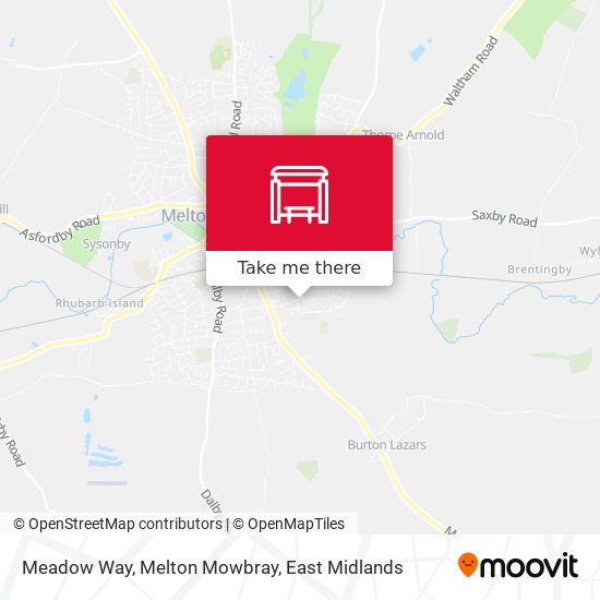 Meadow Way, Melton Mowbray map