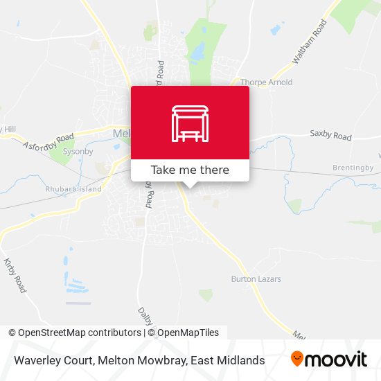 Waverley Court, Melton Mowbray map