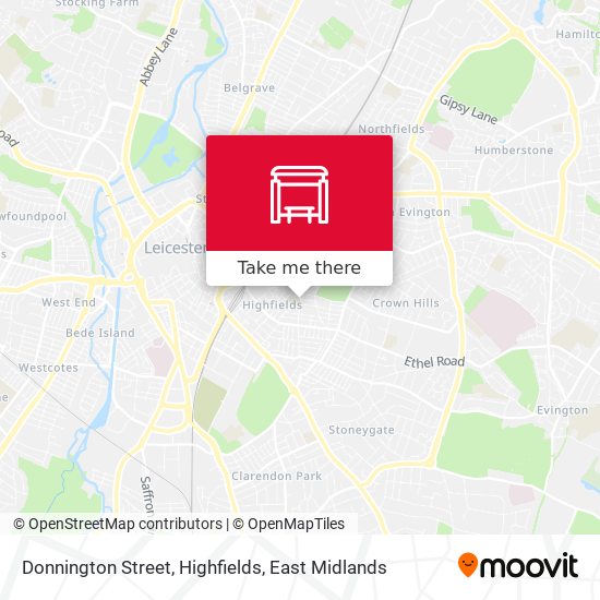 Donnington Street, Highfields map