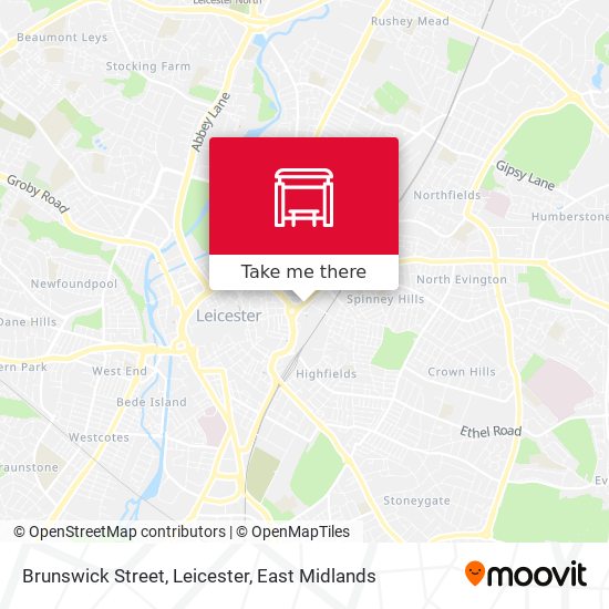 Brunswick Street, Leicester map