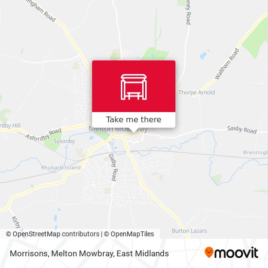 Morrisons, Melton Mowbray map