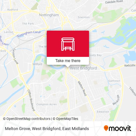 Melton Grove, West Bridgford map