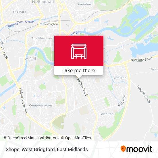 Shops, West Bridgford map