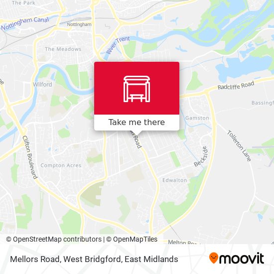 Mellors Road, West Bridgford map