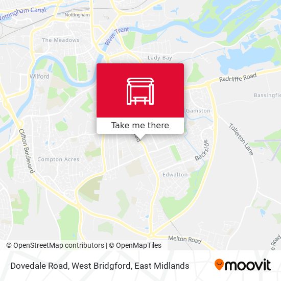 Dovedale Road, West Bridgford map