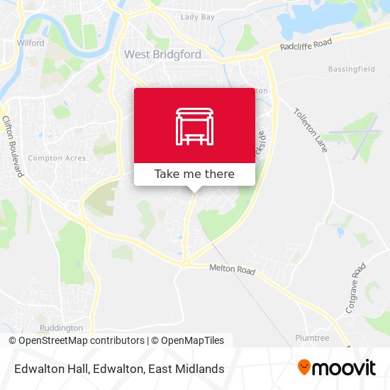 Edwalton Hall, Edwalton map