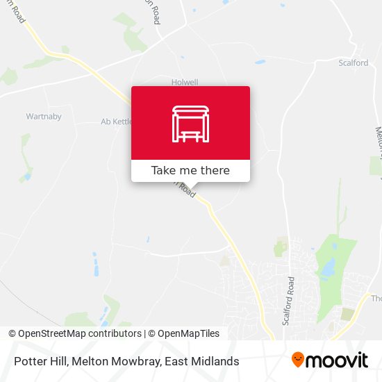 Potter Hill, Melton Mowbray map