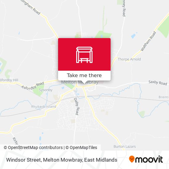 Windsor Street, Melton Mowbray map