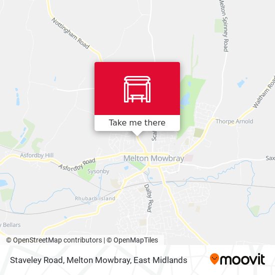 Staveley Road, Melton Mowbray map