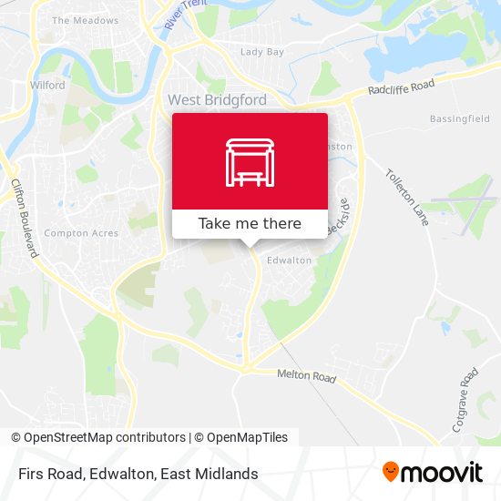 Firs Road, Edwalton map