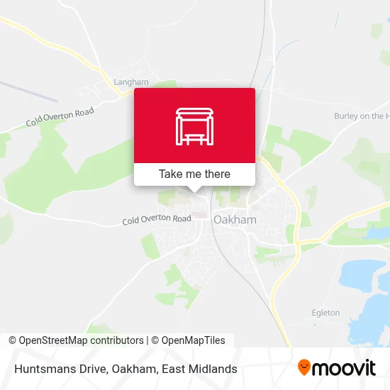 Huntsmans Drive, Oakham map