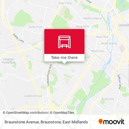 Braunstone Avenue, Braunstone map