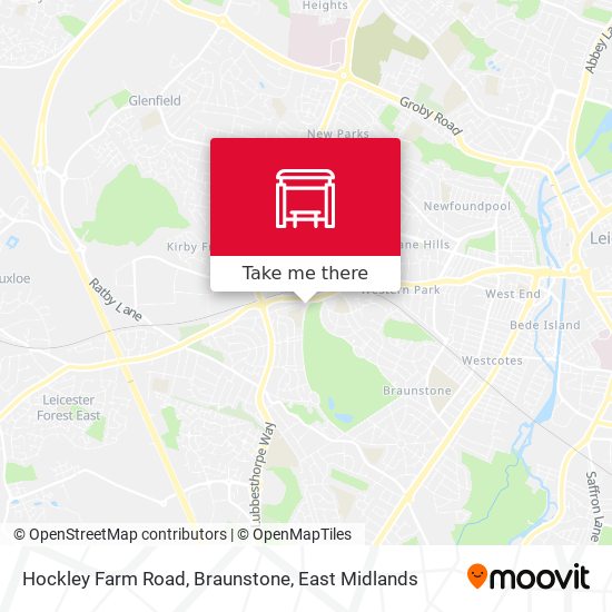 Hockley Farm Road, Braunstone map