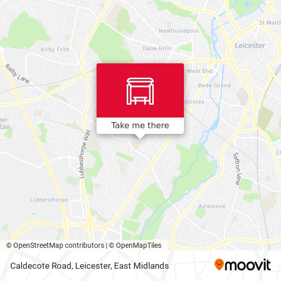 Caldecote Road, Leicester map