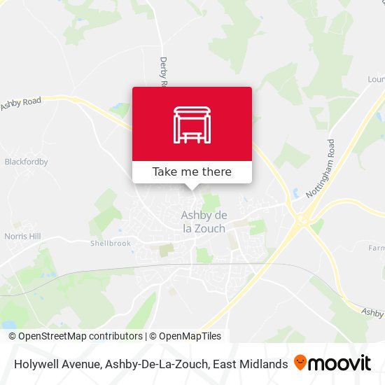 Holywell Avenue, Ashby-De-La-Zouch map