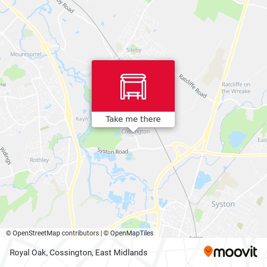 Royal Oak, Cossington map