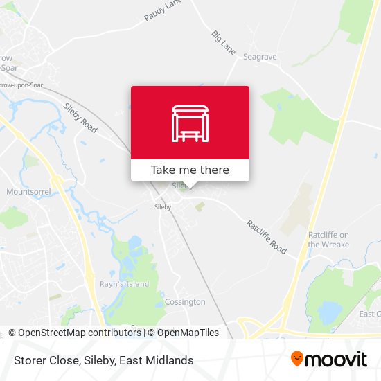 Storer Close, Sileby map