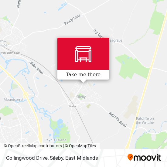 Collingwood Drive, Sileby map