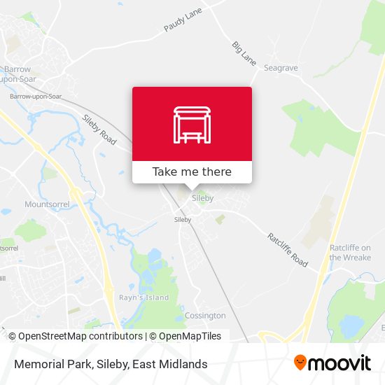 Memorial Park, Sileby map