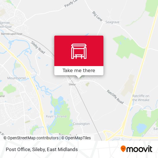 Post Office, Sileby map
