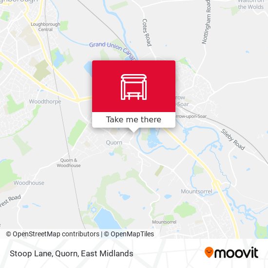 Stoop Lane, Quorn map