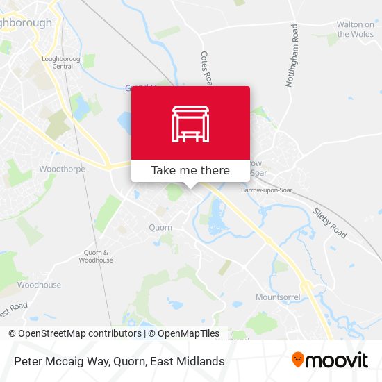 Peter Mccaig Way, Quorn map