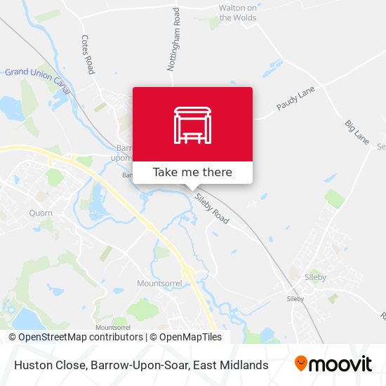 Huston Close, Barrow-Upon-Soar map