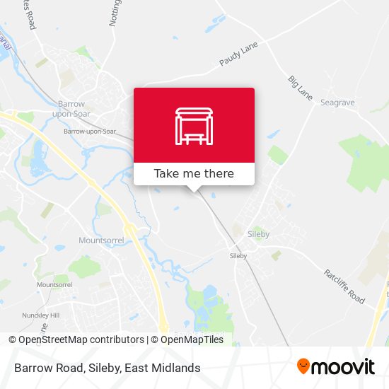Barrow Road, Sileby map
