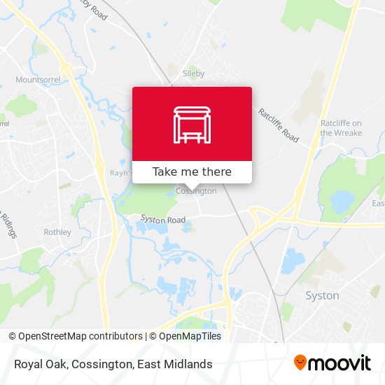 Royal Oak, Cossington map