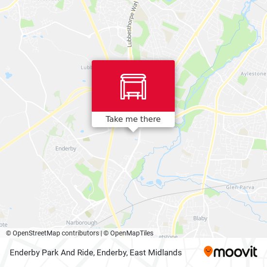 Enderby Park And Ride, Enderby map