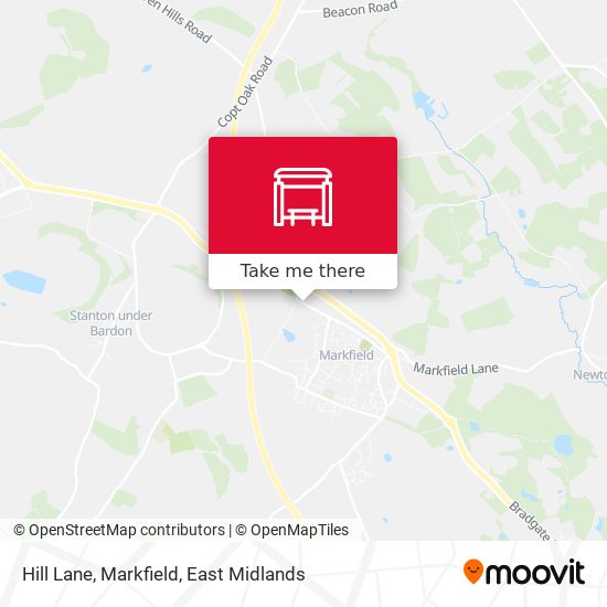 Hill Lane, Markfield map