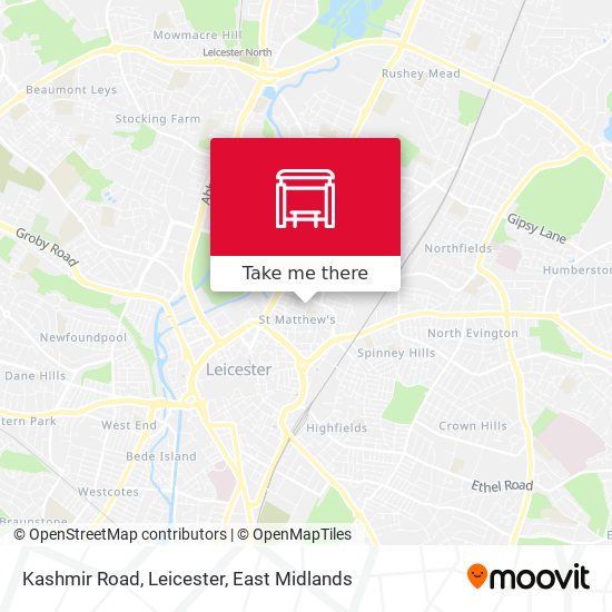 Kashmir Road, Leicester map