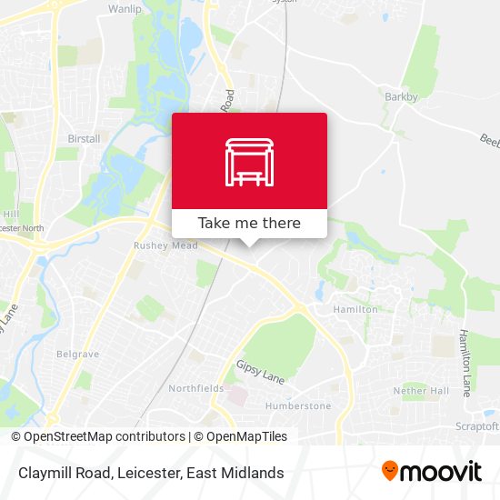 Claymill Road, Leicester map