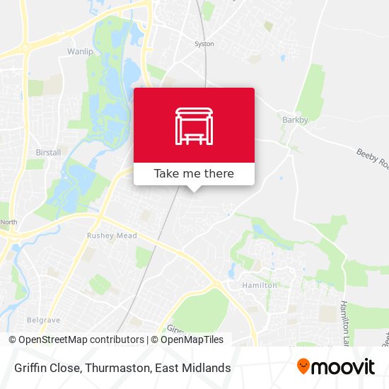 Griffin Close, Thurmaston map