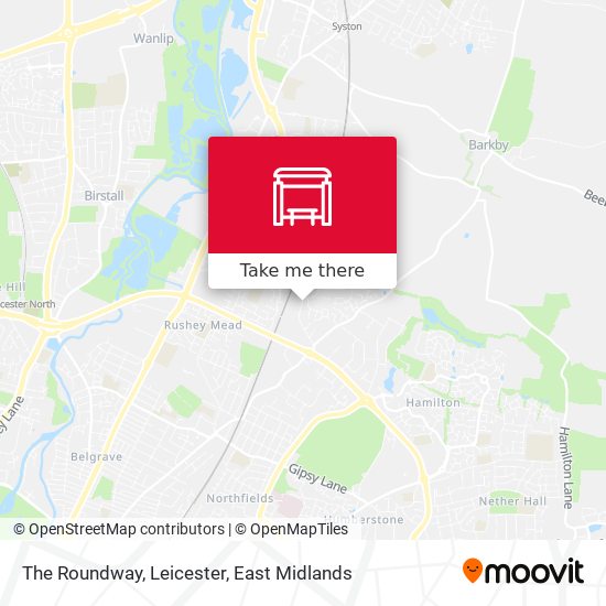 The Roundway, Leicester map