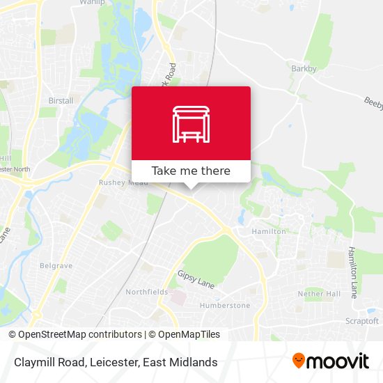 Claymill Road, Leicester map