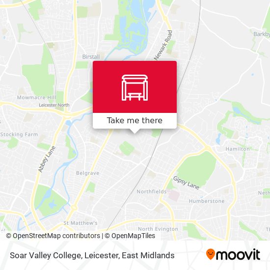 Soar Valley College, Leicester map