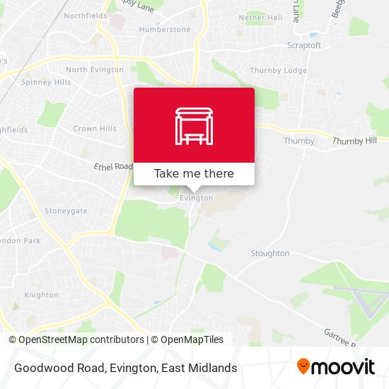 Goodwood Road, Evington map
