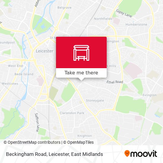 Beckingham Road, Leicester map