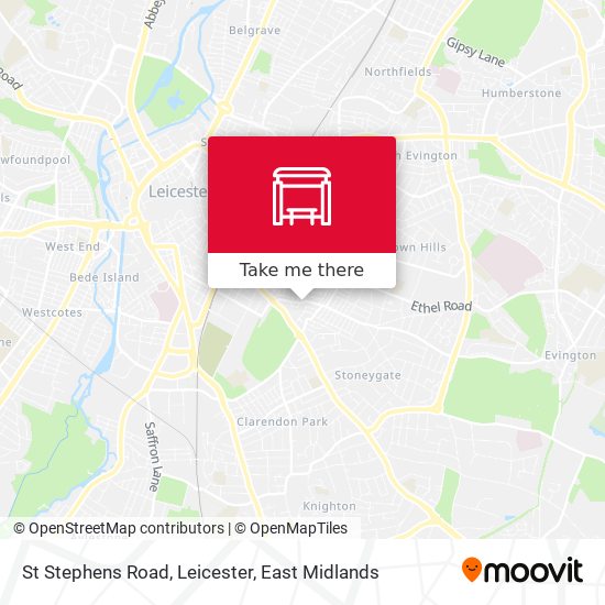 St Stephens Road, Leicester map